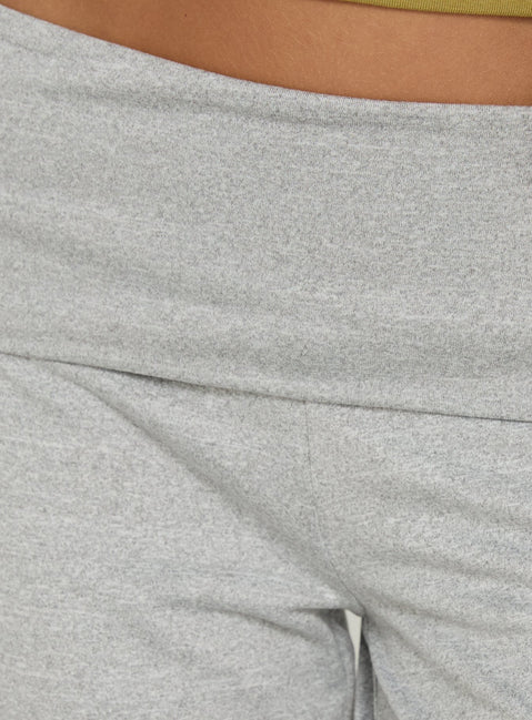 Designed with the Laroy Folded Capri Pant Grey Marle womens-regular-pants high-rise product Princess Polly