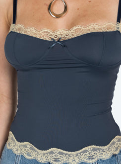 product Princess Polly Sleeveless Square Neck  Top Model Cami Top Navy