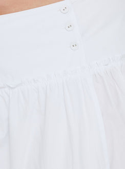 Crafted with the Cascades Low Rise Midi Skirt White Curve in womens-skirts with midi length product