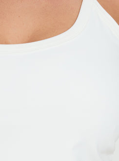 Kasper Cinched Tank Top White Curve