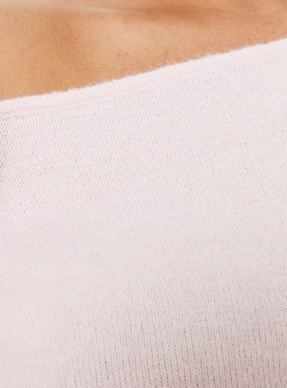Selbey Fluffy Cinched Waist Off Shoulder Top Pink  Curve