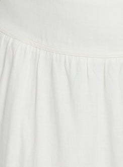 Heart Of Gold Linen Blend Midi Skirt White Curve in womens-skirts with length product Princess Polly