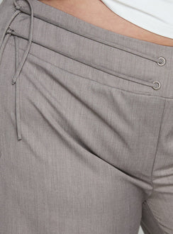 product Princess Polly Just Have Fun Wide Leg Pant Grey Curve Mid Rise Pants Pants 