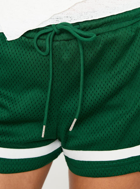 product Princess Polly Georgy Track Short Green High Waisted Shorts 