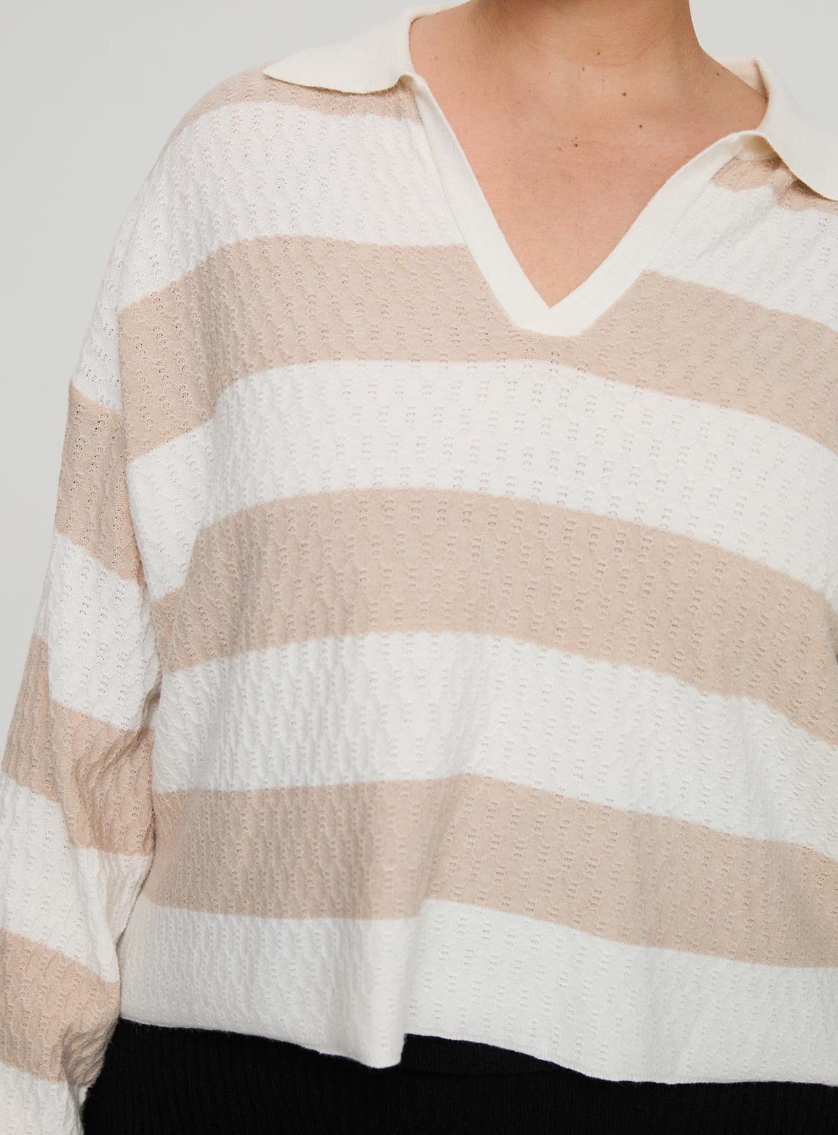 product Princess Polly Rick Sweater White / Beige Curve regular Jumpers 