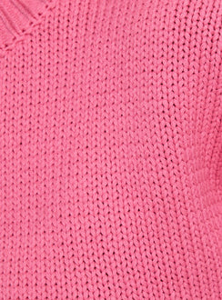 product Princess Polly Harmony Balloon Sleeve Knit Sweater Pop Pink regular Jumpers 