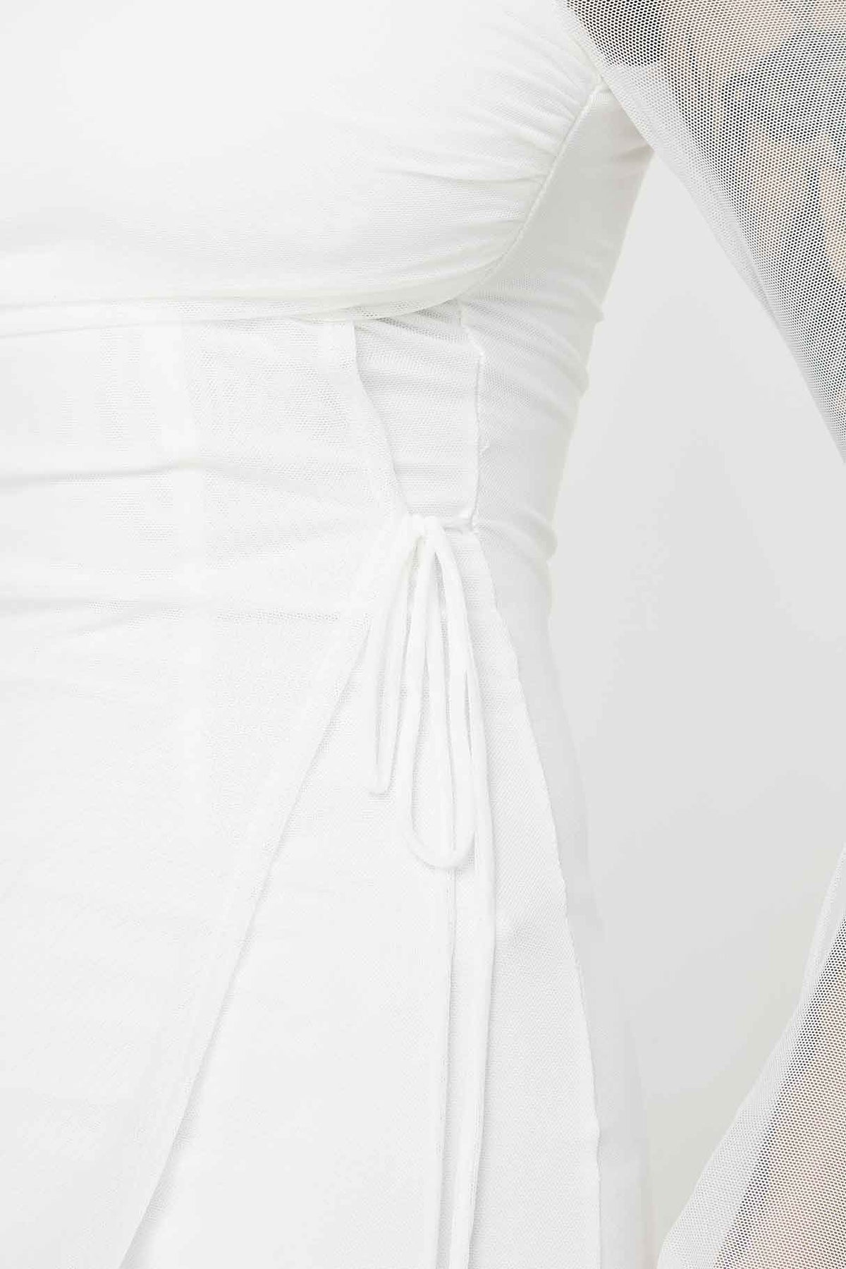 product Princess Polly Martinez Long Sleeve Mini Dress White Square Neck 