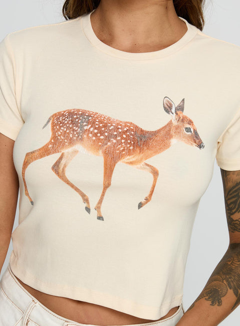 Dearly Loved Graphic Baby Tee Cream