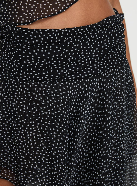 product Princess Polly Legacy Midi Skirt Onyx Polka Skirts 