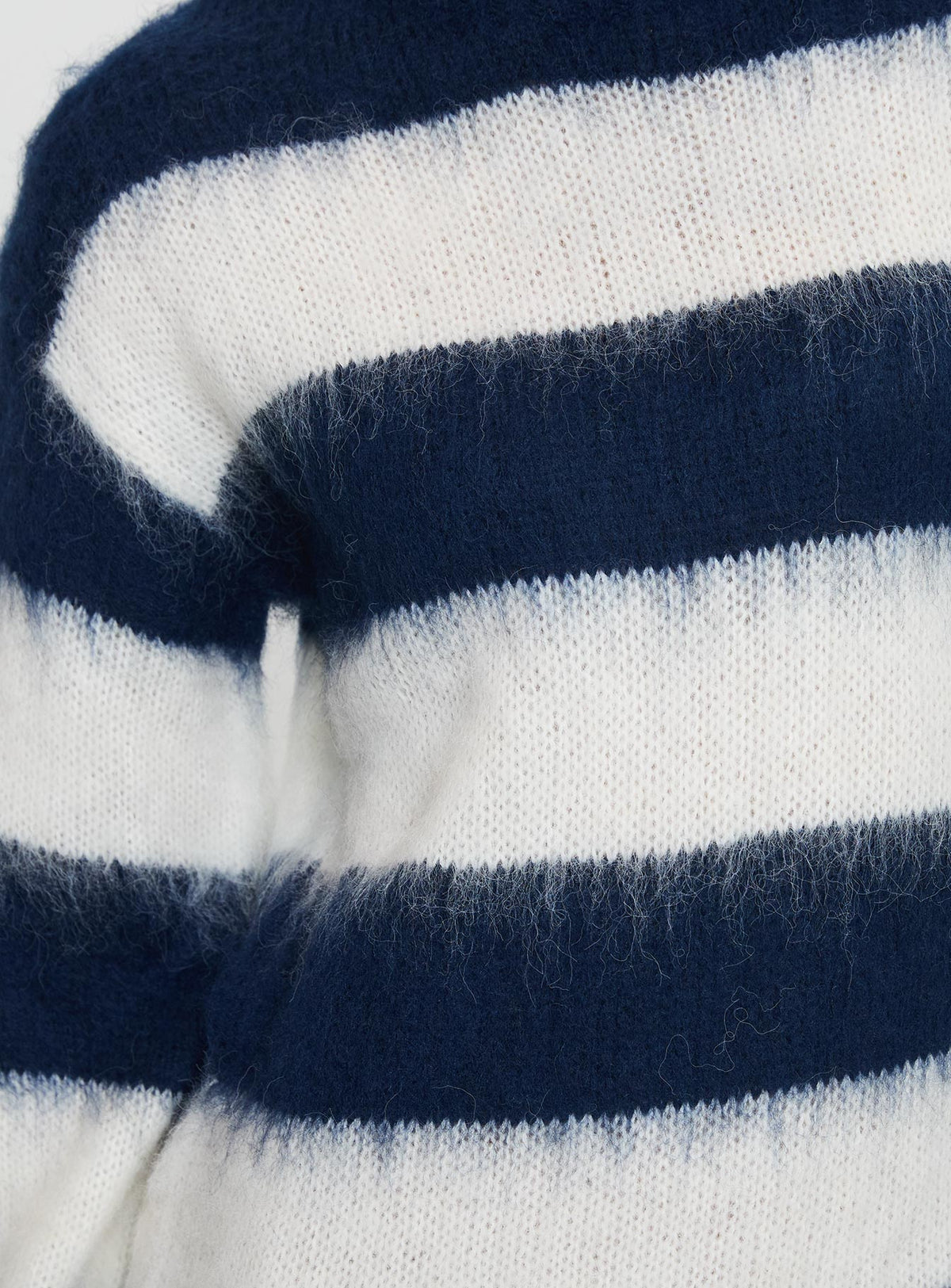 product Princess Polly Iryna Long Sleeve Knit Mini Dress Navy / White Stripe Crew Neck 
