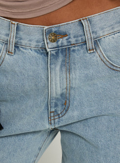 Designed with Totti Jean Washed Blue womens-jeans featuring low-rise detail Princess Polly