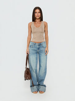 How To Live Tank Top Gold Glitter