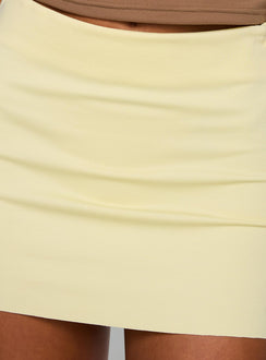 product Princess Polly Karley Low Waist Mini Skirt Lemon Mini Skirts 