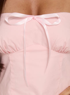 Melaina Bubble Hem Mini Dress Pink