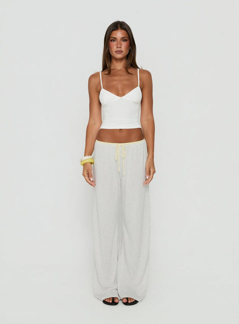 Jessika Ultra Low Pants Yellow / Grey Marle