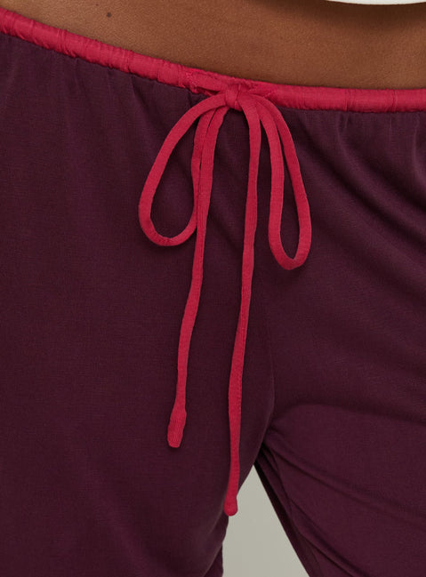 Jessika Ultra Low Pants Red / Plum