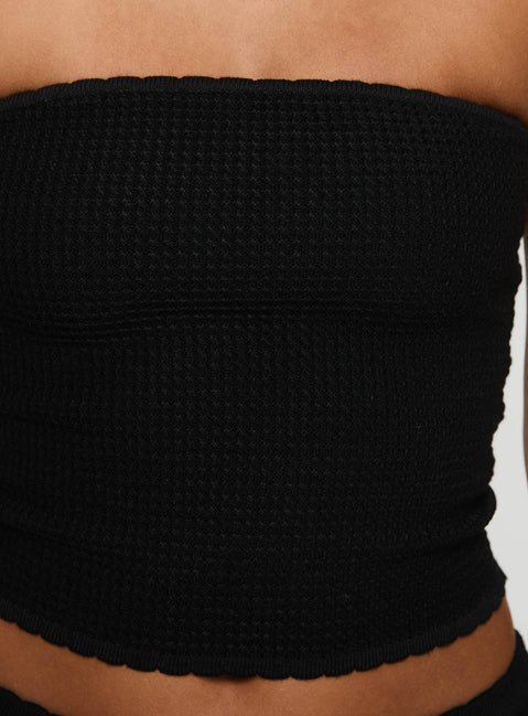 product Princess Polly Huckle Tube Top Black Sleeveless straight 