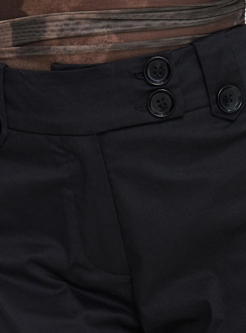 product Princess Polly Aislyn Flare Pant Black High Rise Pants Pants 