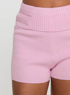 product Princess Polly Jhett Knit Shorts Pink High Waisted Shorts 