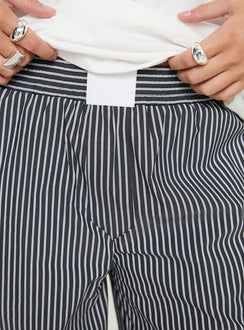 back view of model wearing Princess Polly Cobain Pants Onyx Stripe Pants 