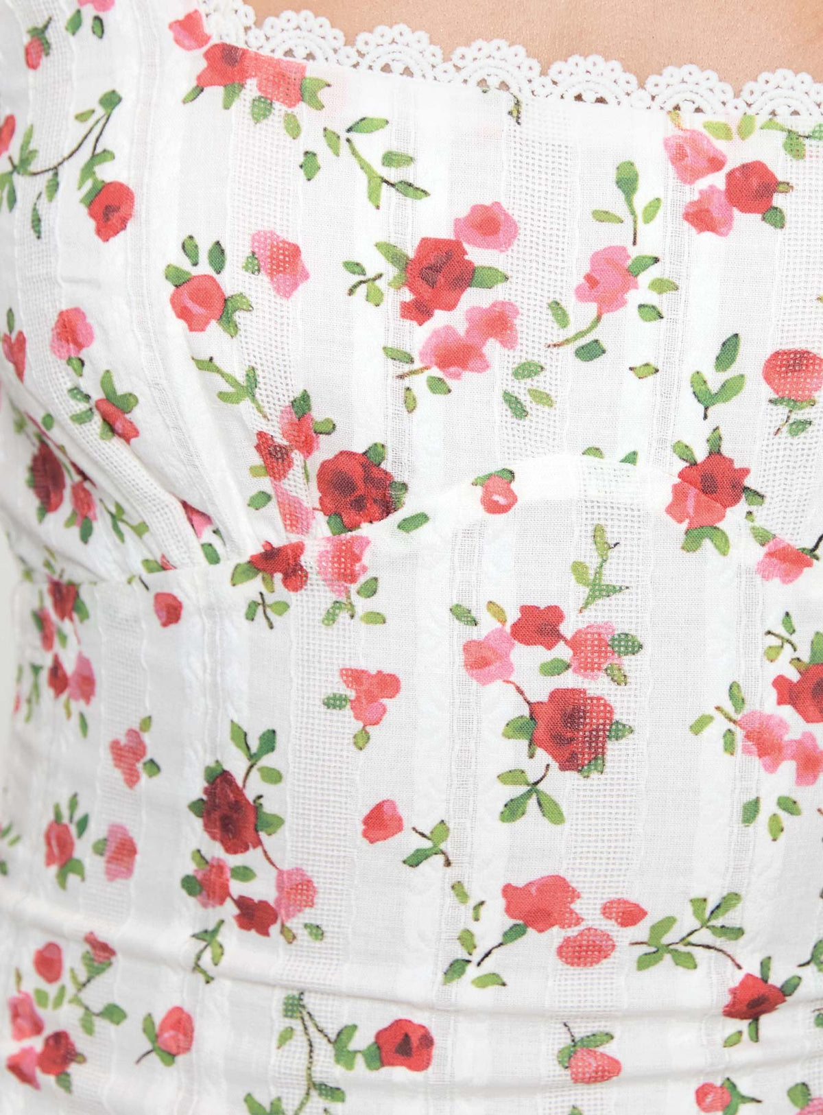 product Princess Polly Dasha Mini Dress White Floral Tall Square Neck 