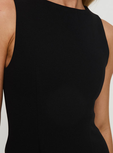 product Princess Polly Anse Mini Dress Black Boat Neck 