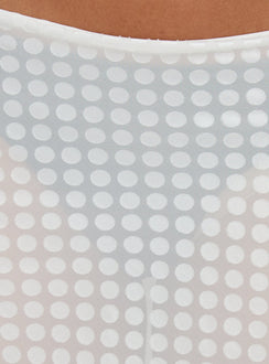 Capturing style, the Evangela Sheer Midi Skirt White Polka Dot womens-skirts in midi length product Princess Polly