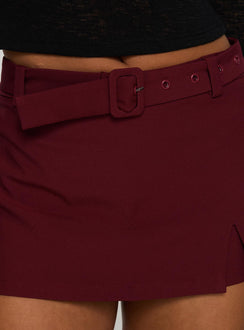 product Princess Polly Volley Mini Skort Cherry Red High Waisted Shorts 