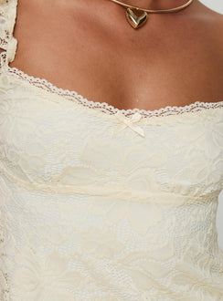 product Princess Polly Madaleine Lace Top Cream Sleeveless Square Neck 