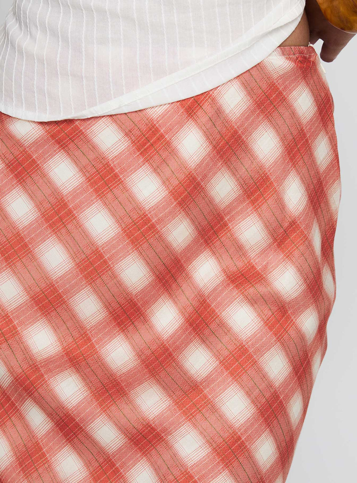 product Princess Polly Living Color Maxi Skirt Orange Gingham Midi Skirts Skirts 