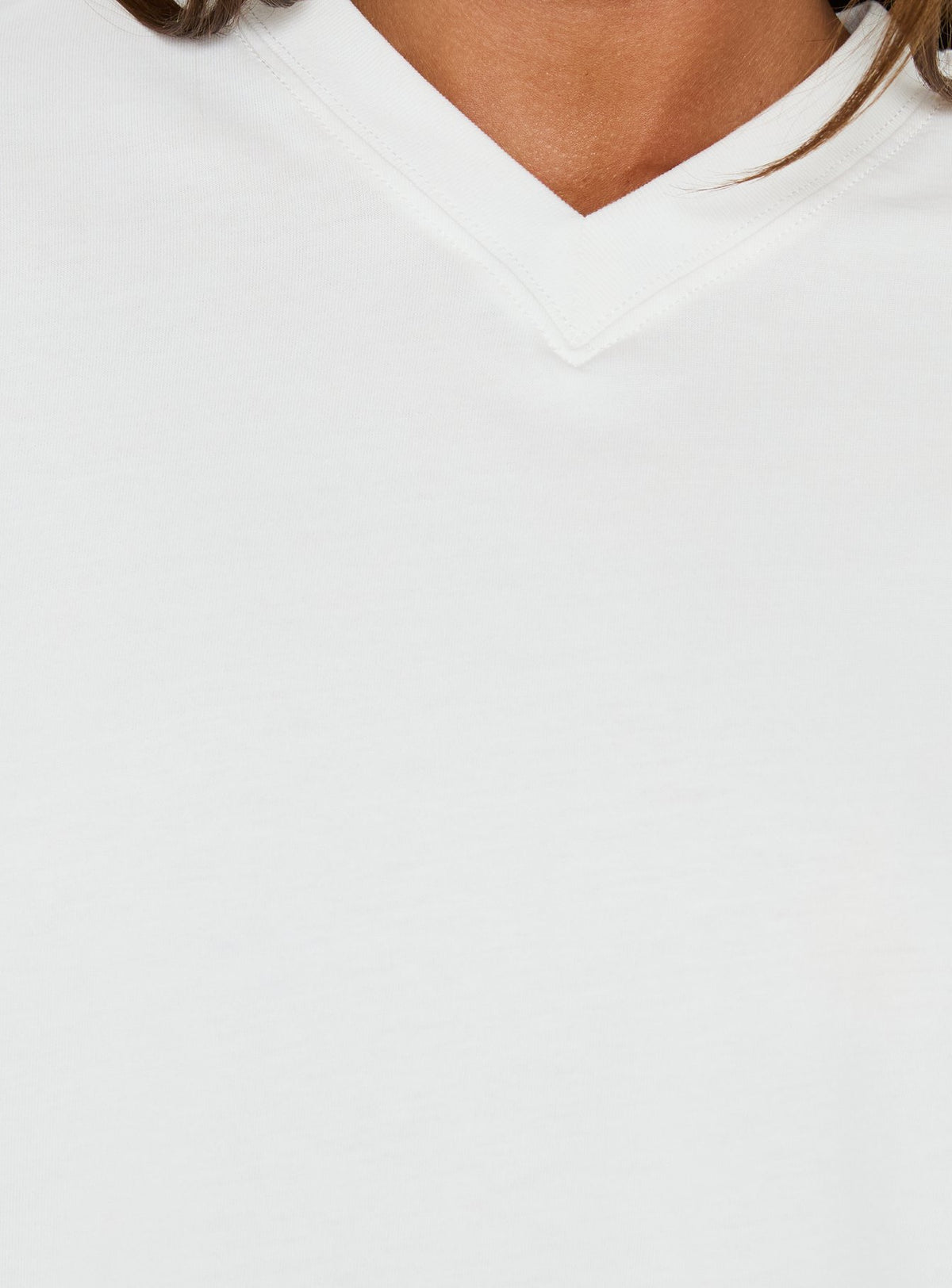 Settle Down Long Sleeve V Neck Mini Dress White