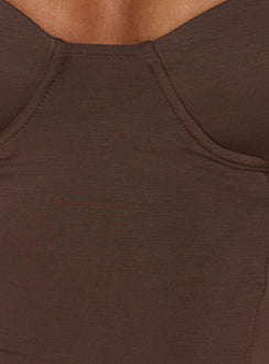 Anataza Underwire Top Brown