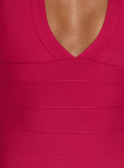 Viennah Bandage Halter Top Fuchsia