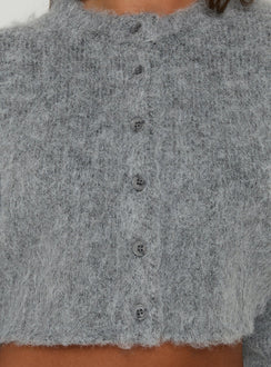 Kelisso Button Down Cardigan Grey