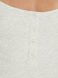 Keslie Long Sleeve Henley Top Grey