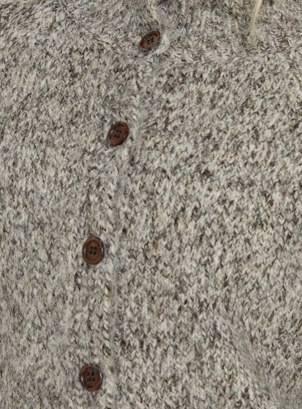 Highlighting the Faida Funnel Neck Knit Jumper Brown Speckle womens-jumpers featuring short length on-body Princess Polly