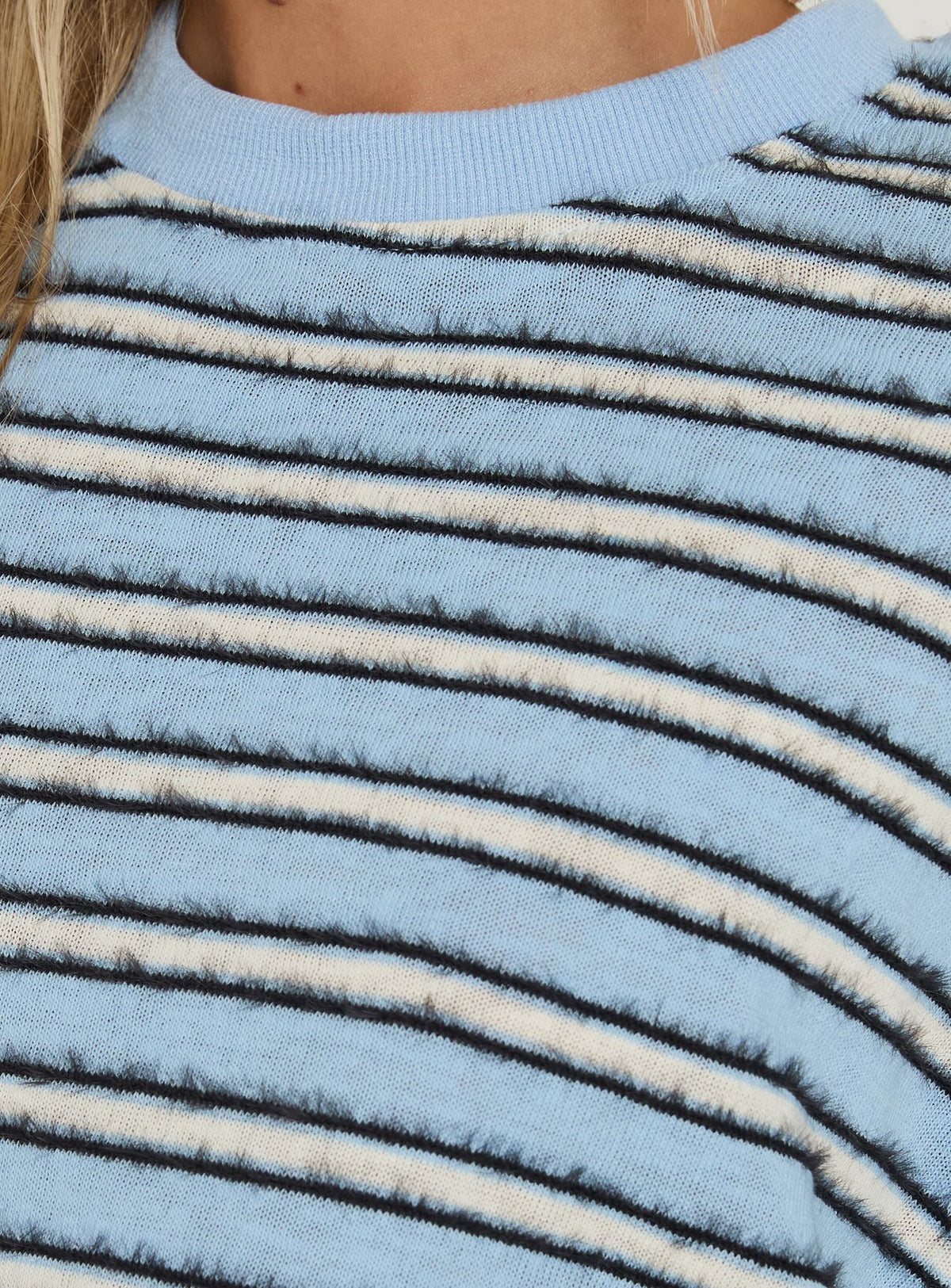 Meradith Long Sleeve Top Blue Stripe