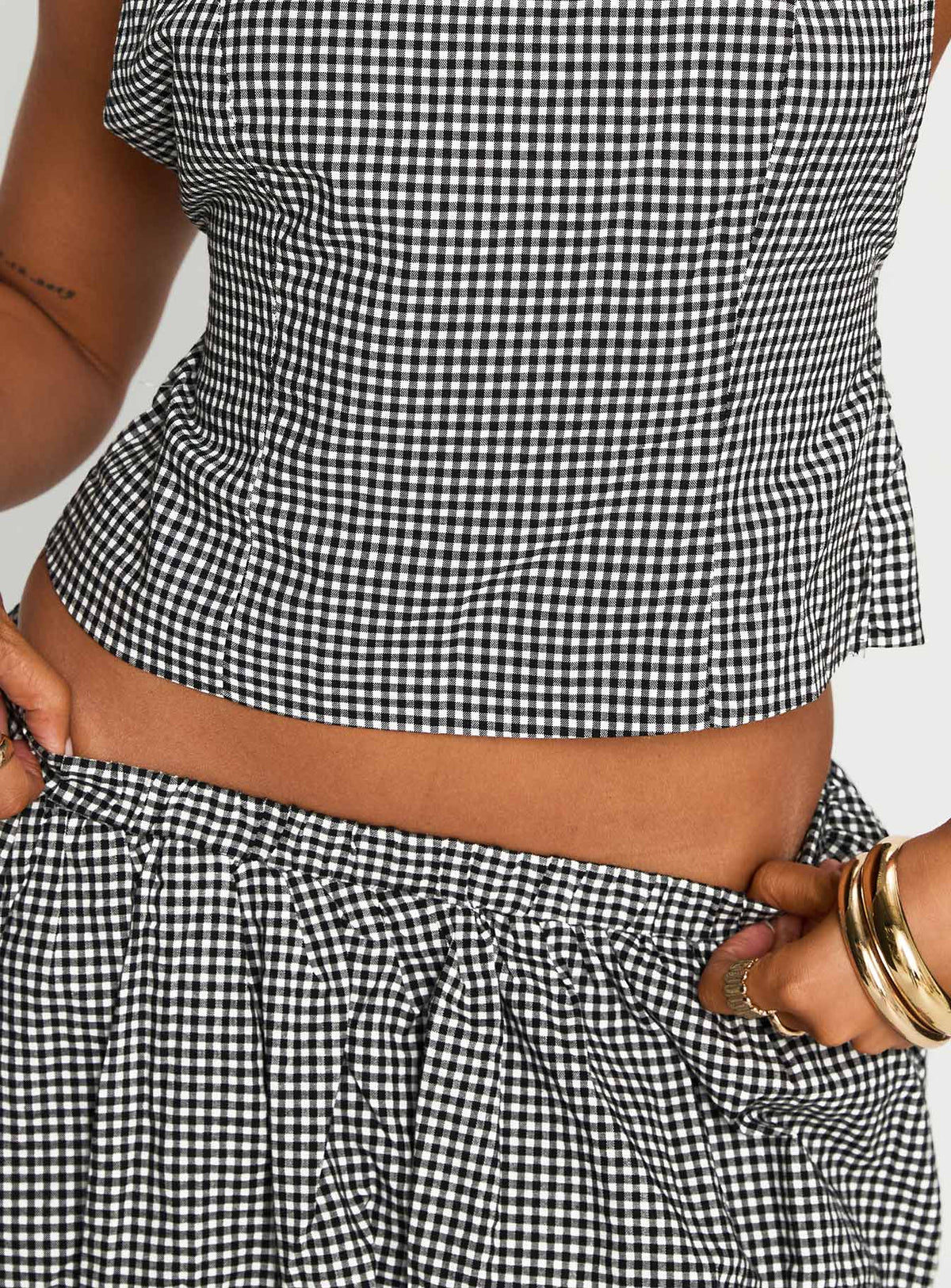 More My Jam Bubble Hem Set Black / White