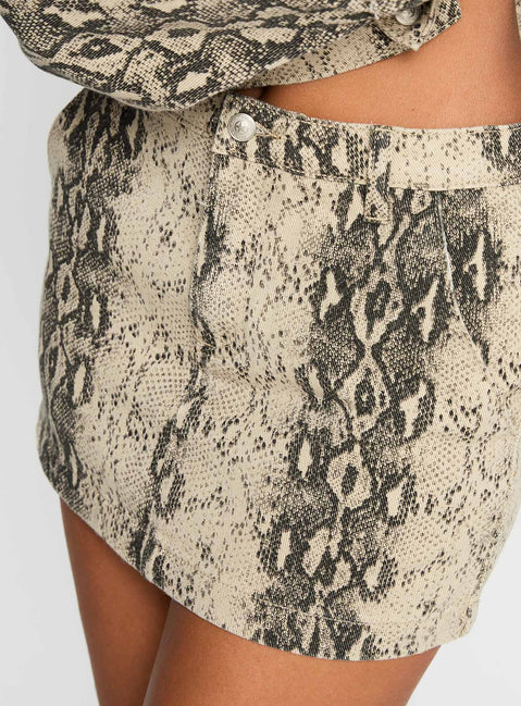 product Princess Polly Venom Mini Skirt Snake Mini Skirts 
