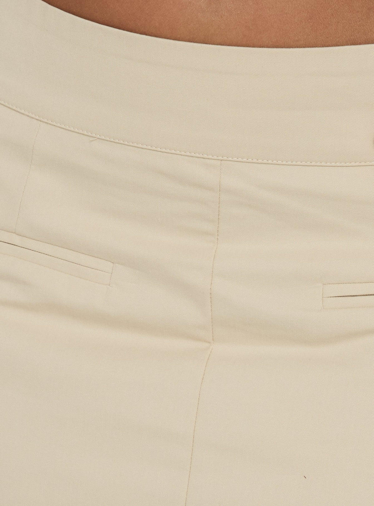 Highlighting the Edeniah Pencil Midi Skirt Beige in womens-skirts with midi length Princess Polly