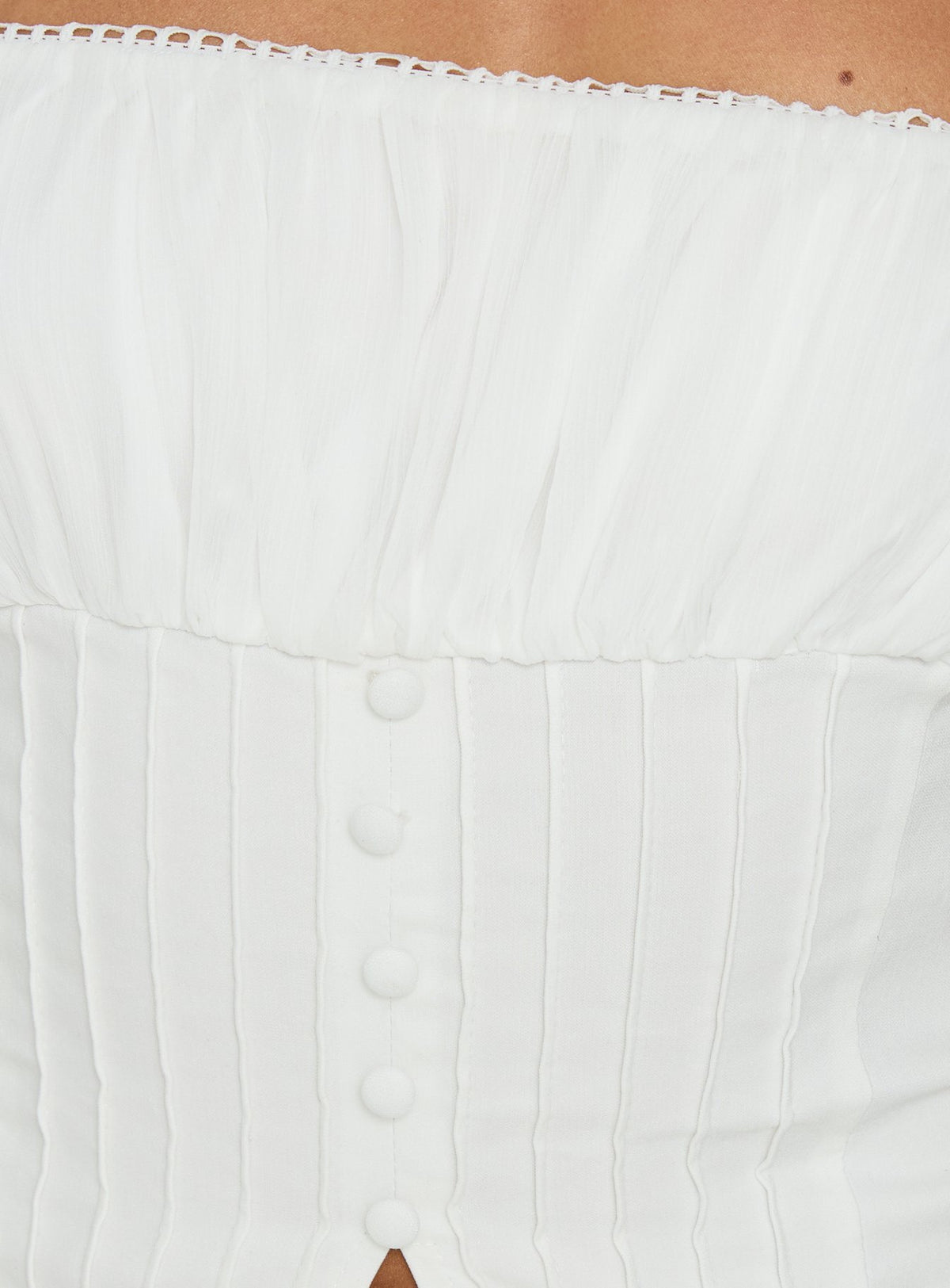 Piya Ruched Bust Cami Top White