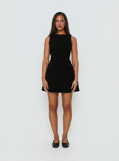Alfalfa Corduroy Mini Dress Black