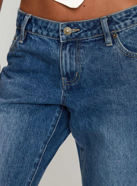 product Princess Polly Better Half Low Rise Jeans Horizon Blue Low Rise Jeans 