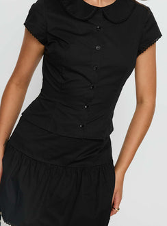 Sweet Treat Button Up Set Black