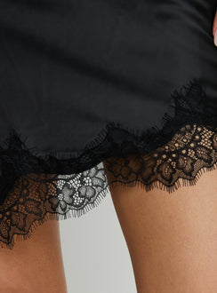 product Princess Polly Idette Lace Asymmetrical Mini Skirt Black Mini Skirts Skirts 