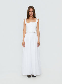 Isadoria Frill Top White