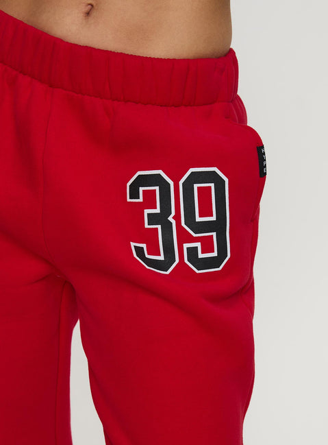 product Princess Polly BU Sweatpants Red High Rise Pants Pants 