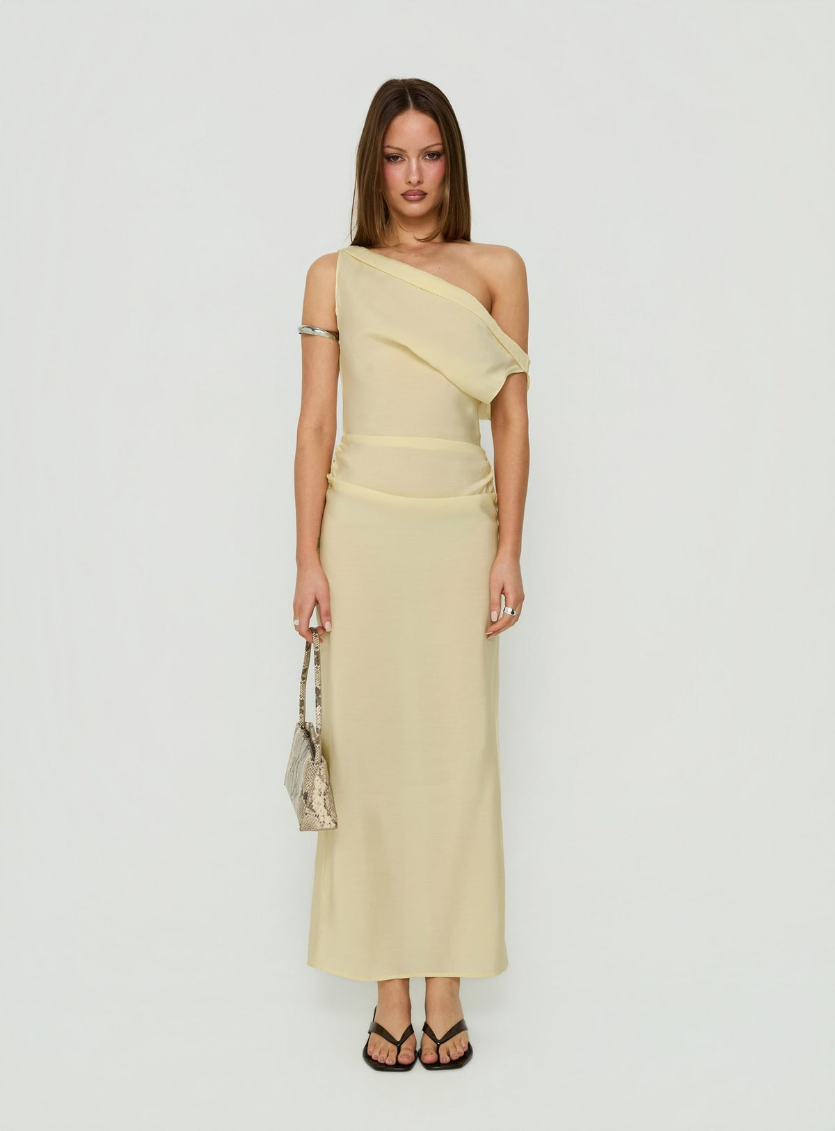 Sweetheart Off Shoulder Maxi Dress Yellow