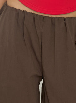 Designed with the Lunea Concealed Waistband Cargo Pants Brown Petite in womens-regular-pants featuring mid-rise product Princess Polly