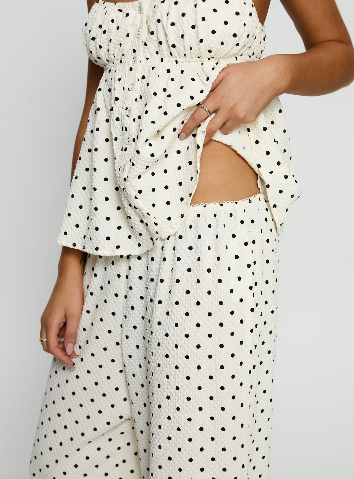 Cassini Set White Polka